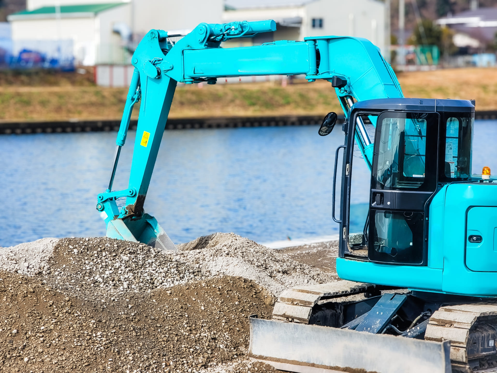 河川工事の画像